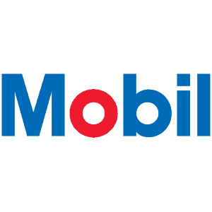 Blue and Red Mobil Logo