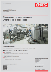 OKS 2650 4 OKS 2650 cleaning production